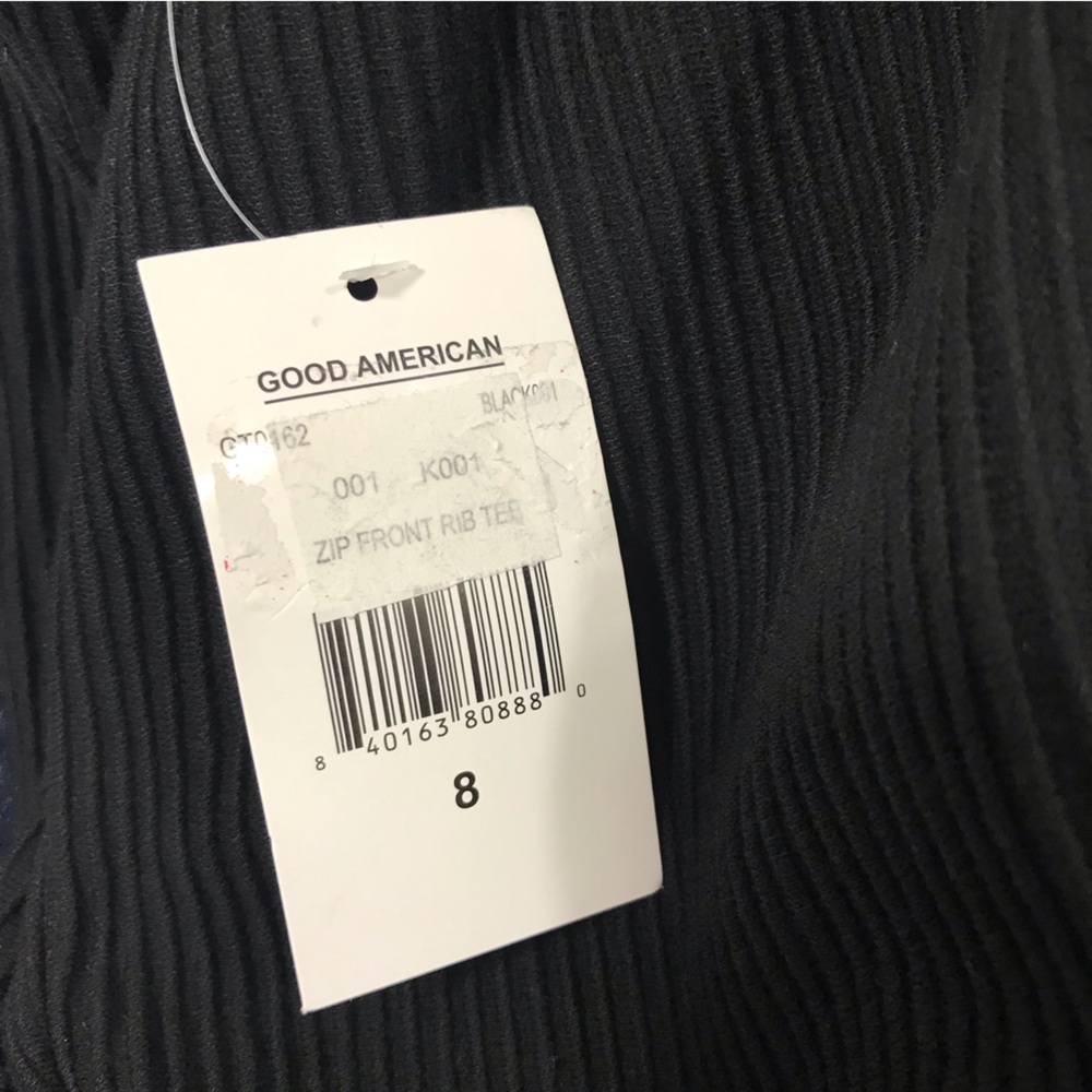 Good American Black Dramatic Zip Long Sleeve - Picture 10 of 11